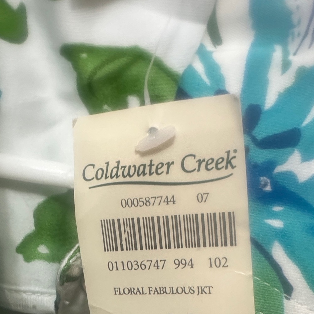 Coldwater Creek Green and Blue Floral Blazer - Picture 3 of 3